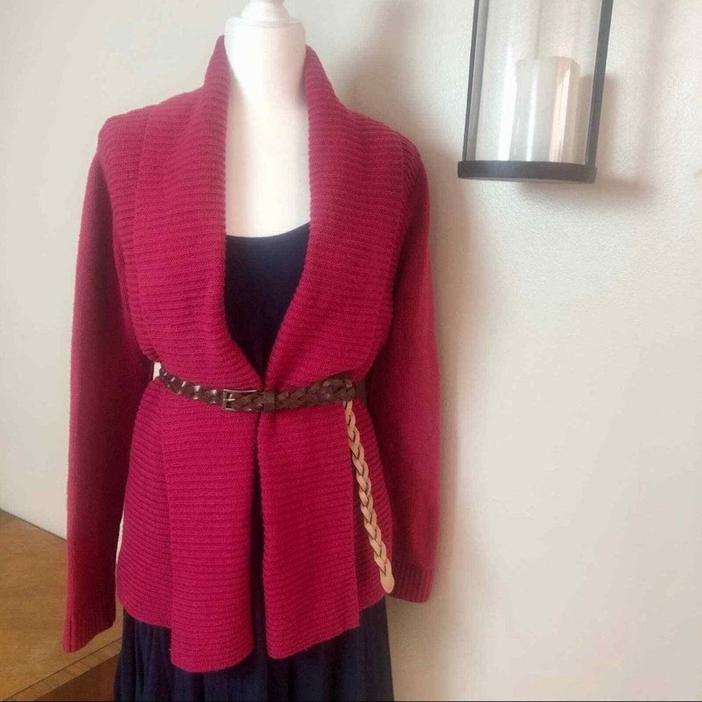 NWT Loft Fuchsia Open Front Cardigan Sweater Size XL